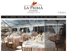 Tablet Screenshot of laprimaevents.com